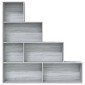 vidaXL Βιβλιοθήκη Γκρι Sonoma 155 x 24 x 160 εκ.