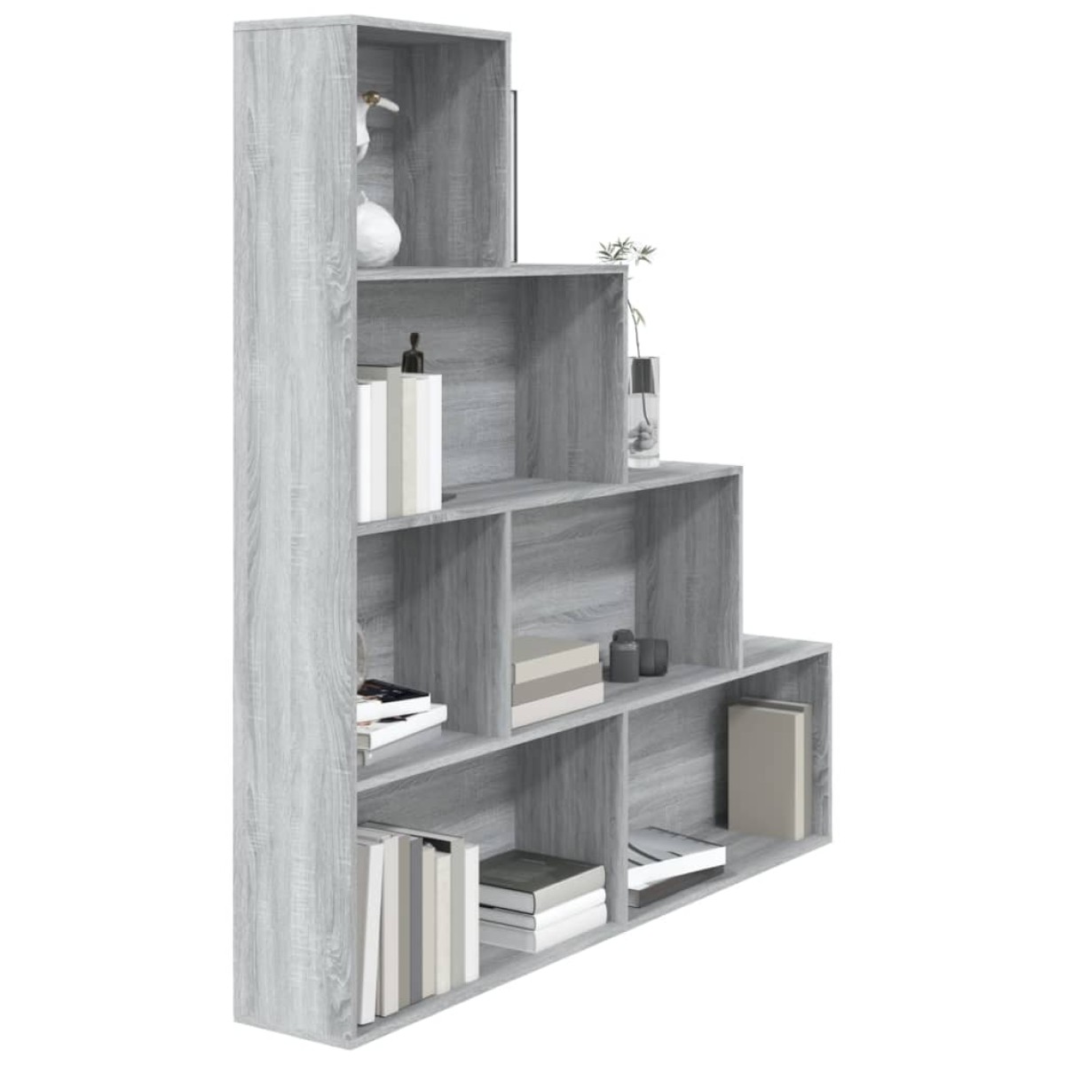 vidaXL Βιβλιοθήκη Γκρι Sonoma 155 x 24 x 160 εκ.