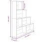 vidaXL Βιβλιοθήκη Γκρι Sonoma 155 x 24 x 160 εκ.
