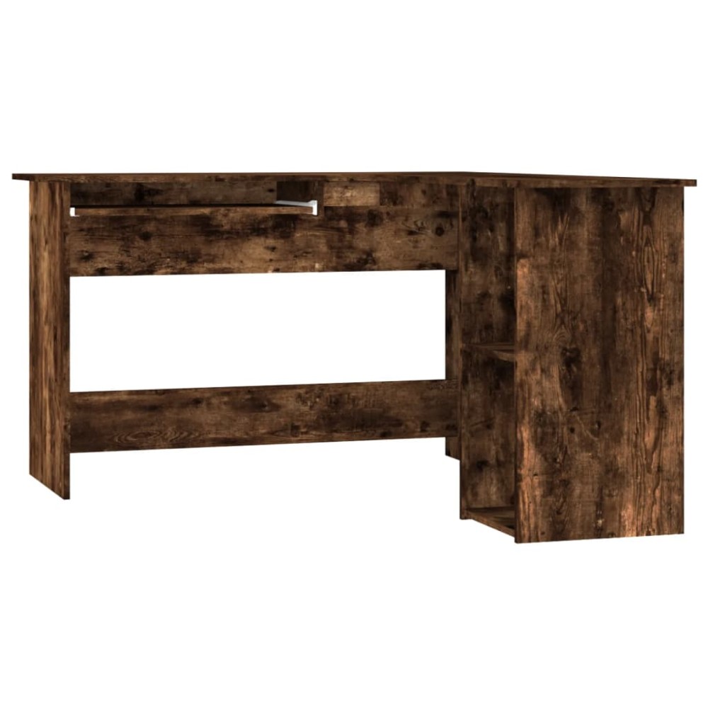 vidaXL Γραφείο Γωνιακό Καπνιστή Δρυς 120x140x75 εκ. Επεξεργασμένο Ξύλο