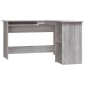 vidaXL Γραφείο Γωνιακό Γκρι Sonoma 120x140x75 εκ. Επεξεργασμένο Ξύλο
