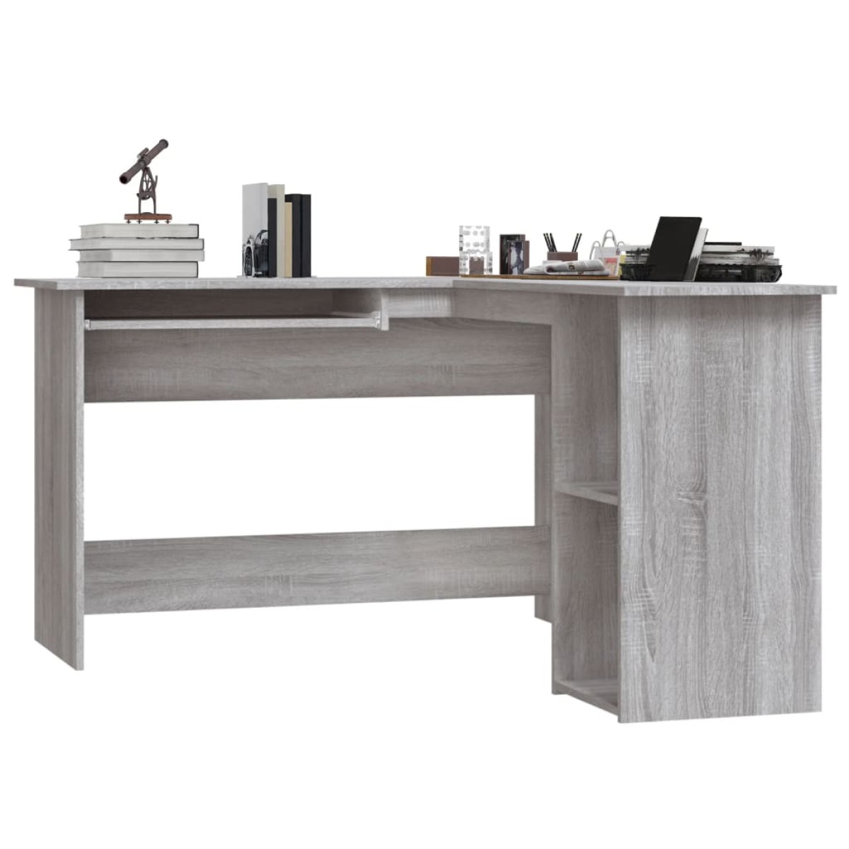 vidaXL Γραφείο Γωνιακό Γκρι Sonoma 120x140x75 εκ. Επεξεργασμένο Ξύλο