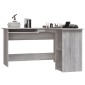 vidaXL Γραφείο Γωνιακό Γκρι Sonoma 120x140x75 εκ. Επεξεργασμένο Ξύλο