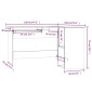 vidaXL Γραφείο Γωνιακό Γκρι Sonoma 120x140x75 εκ. Επεξεργασμένο Ξύλο