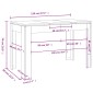 vidaXL Τραπεζαρία Γκρι Sonoma 120 x 60 x 76 εκ. από Επεξεργασμένο Ξύλο