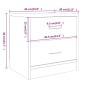 vidaXL Κομοδίνο Καπνιστή Δρυς 40 x 30 x 40 εκ. από Επεξεργασμένο Ξύλο