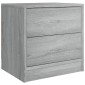 vidaXL Κομοδίνο Γκρι Sonoma 40 x 30 x 40 εκ. από Επεξεργασμένο Ξύλο