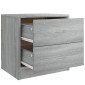 vidaXL Κομοδίνο Γκρι Sonoma 40 x 30 x 40 εκ. από Επεξεργασμένο Ξύλο
