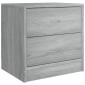 vidaXL Κομοδίνα 2 τεμ. Γκρι Sonoma 40x30x40 εκ. από Επεξεργασμένο Ξύλο