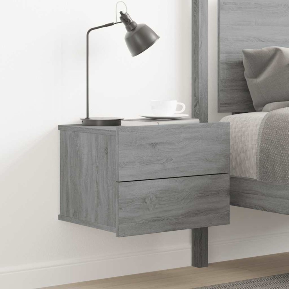 vidaXL Κομοδίνο Γκρι Sonoma 40x30x30 εκ. από Επεξεργασμένο Ξύλο