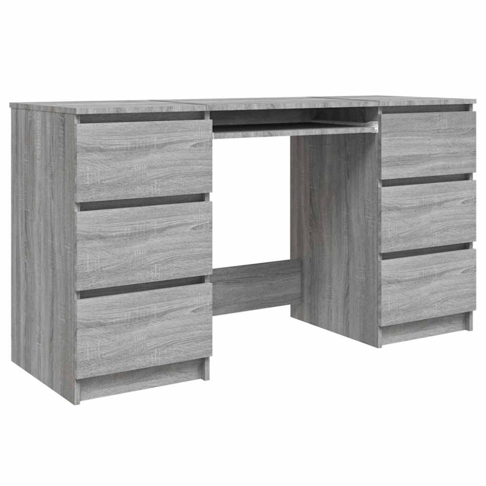 vidaXL Γραφείο Γκρι Sonoma 140 x 50 x 77 εκ. από Επεξεργασμένο Ξύλο