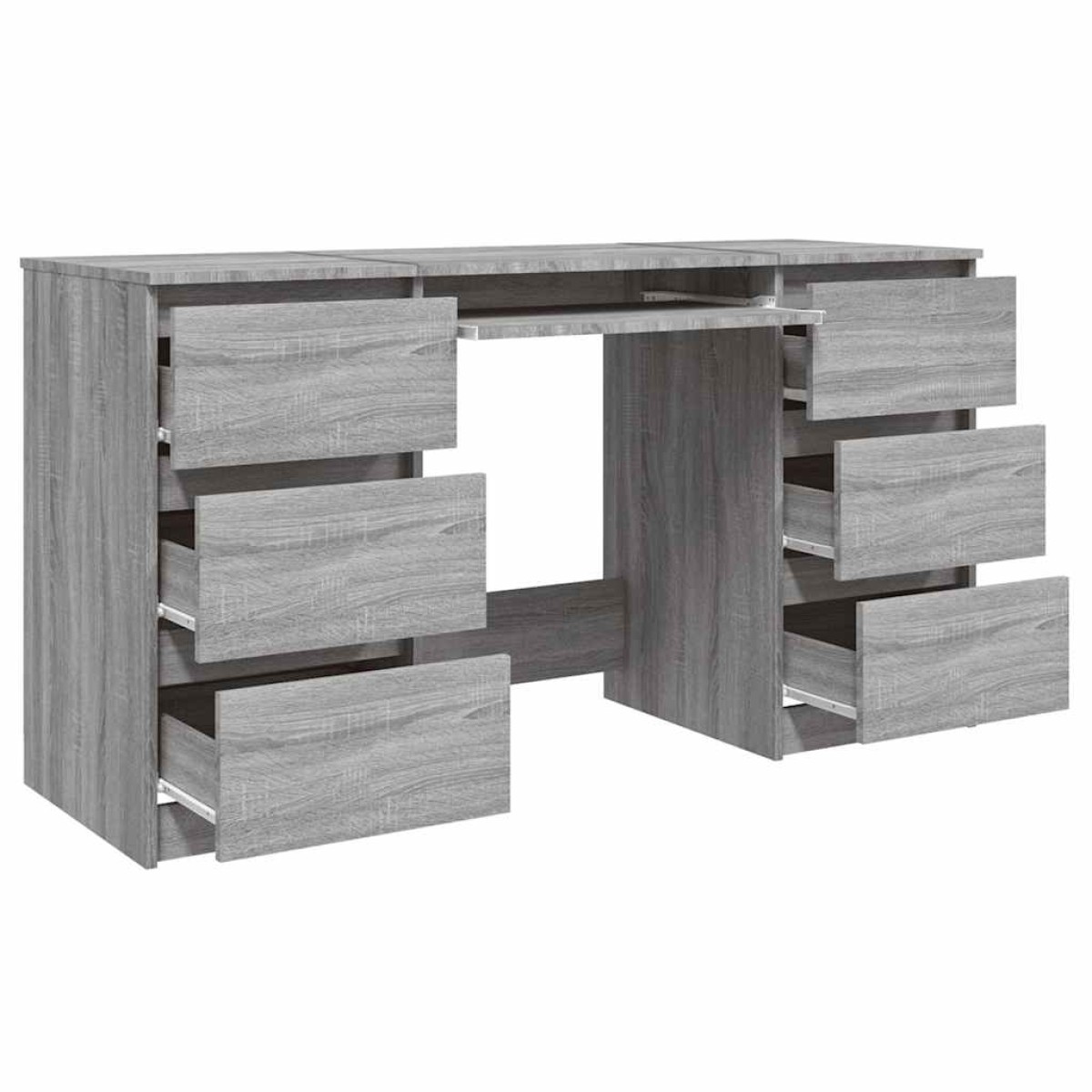 vidaXL Γραφείο Γκρι Sonoma 140 x 50 x 77 εκ. από Επεξεργασμένο Ξύλο