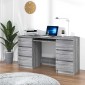 vidaXL Γραφείο Γκρι Sonoma 140 x 50 x 77 εκ. από Επεξεργασμένο Ξύλο