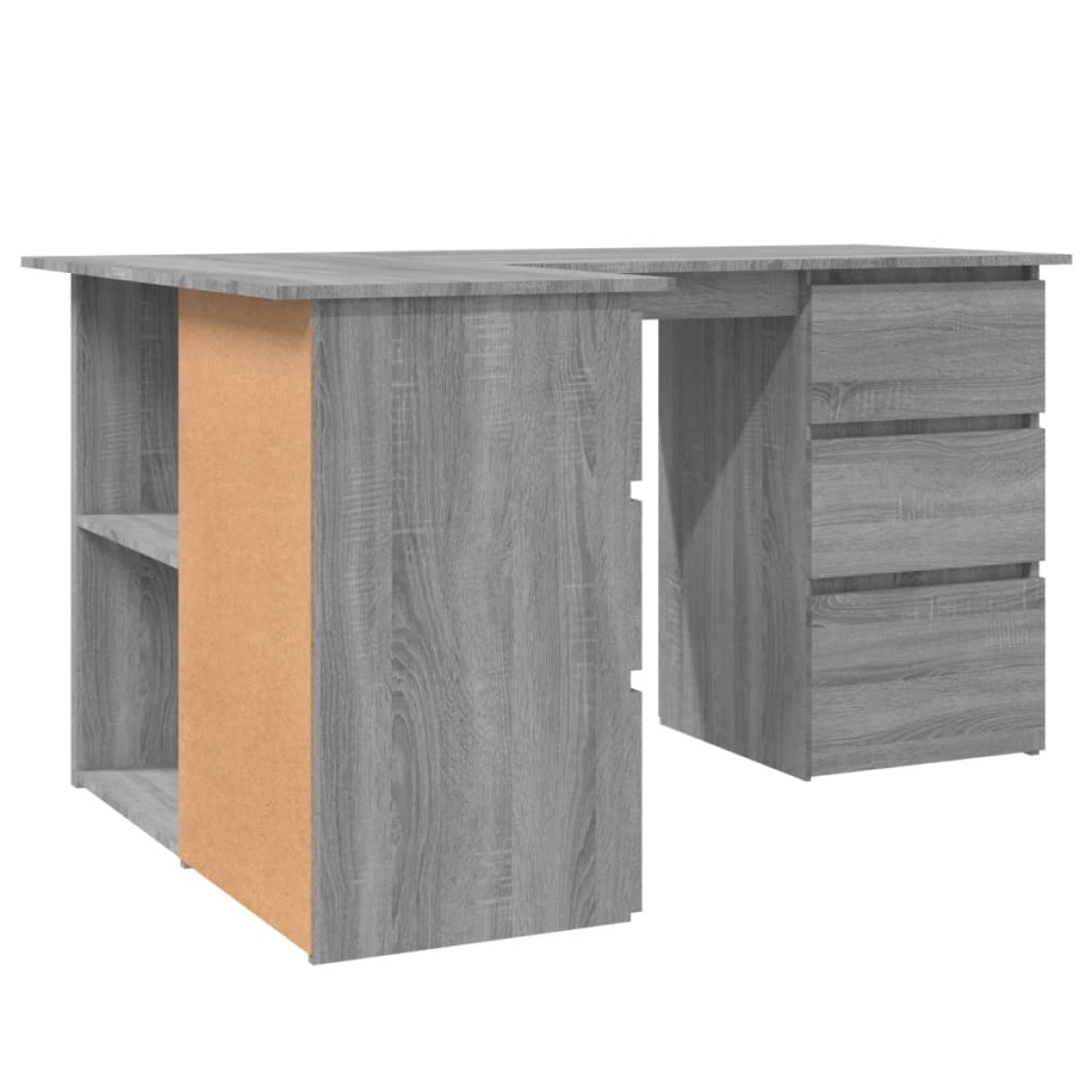 vidaXL Γραφείο Γωνιακό Γκρι Sonoma 145x100x76 εκ. Επεξεργασμένο Ξύλο