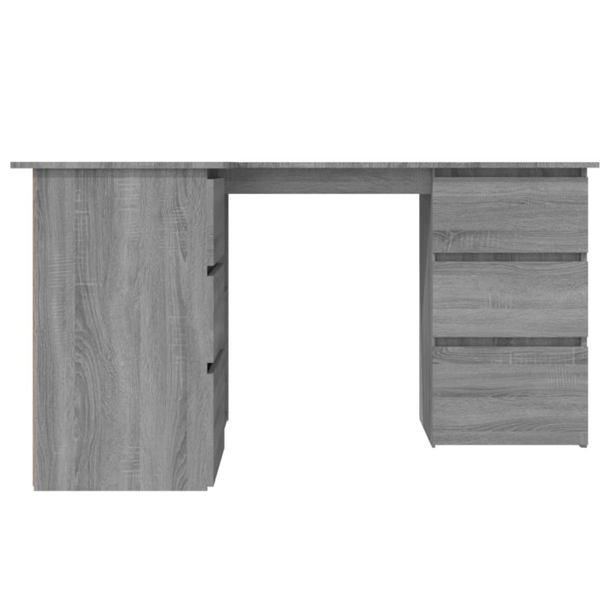 vidaXL Γραφείο Γωνιακό Γκρι Sonoma 145x100x76 εκ. Επεξεργασμένο Ξύλο