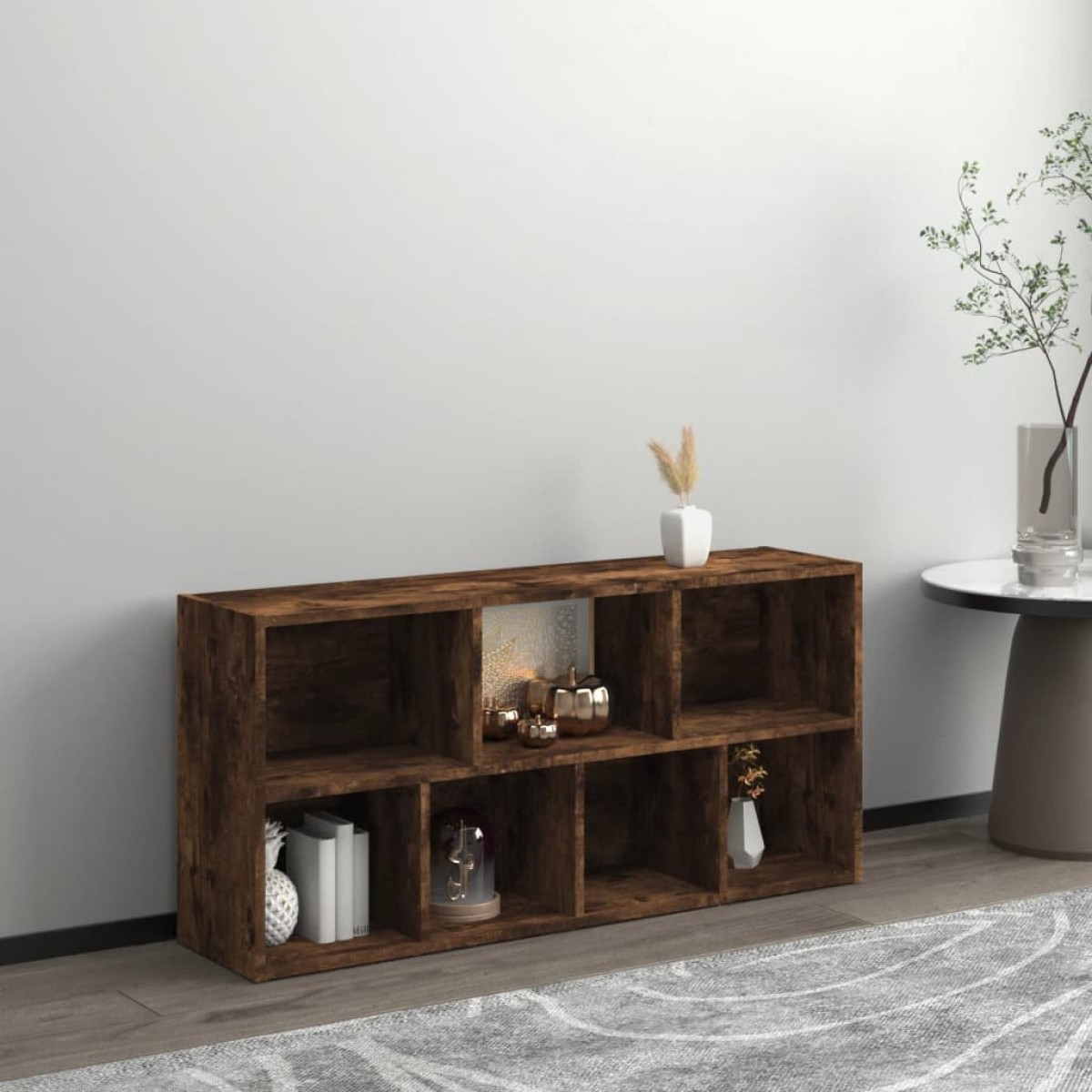 vidaXL Βιβλιοθήκη Καπνιστή Δρυς 50 x 25 x 106 εκ.
