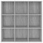vidaXL Βιβλιοθήκη Γκρι Sonoma 98 x 30 x 98 εκ.