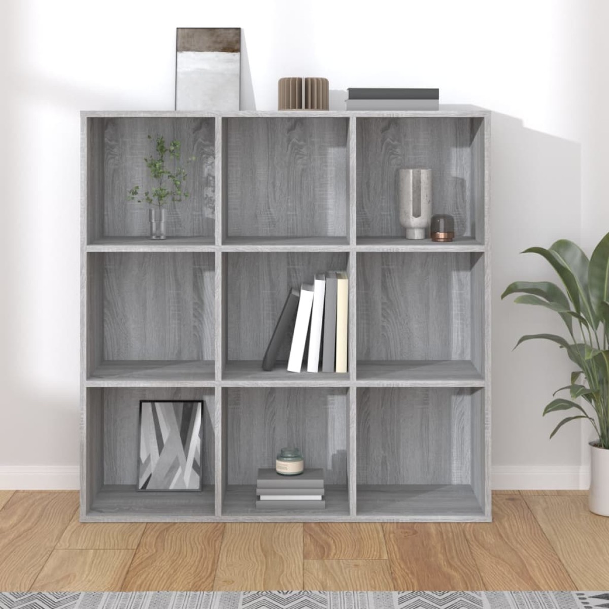 vidaXL Βιβλιοθήκη Γκρι Sonoma 98 x 30 x 98 εκ.
