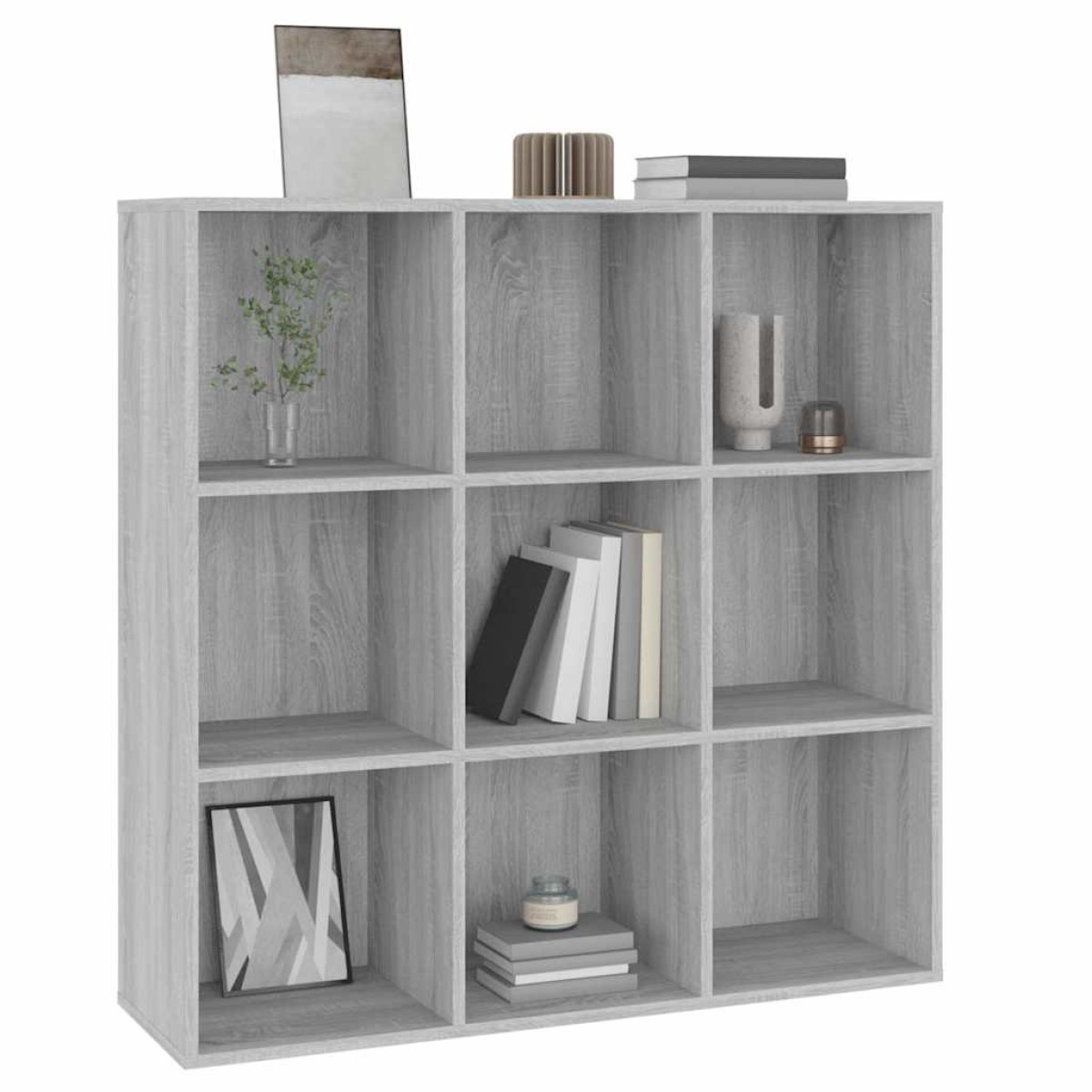 vidaXL Βιβλιοθήκη Γκρι Sonoma 98 x 30 x 98 εκ.