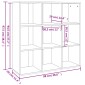 vidaXL Βιβλιοθήκη Γκρι Sonoma 98 x 30 x 98 εκ.