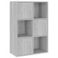 vidaXL Ντουλάπι Αποθήκευσης Γκρι Sonoma 60 x 29,5 x 90 εκ.