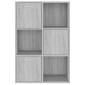 vidaXL Ντουλάπι Αποθήκευσης Γκρι Sonoma 60 x 29,5 x 90 εκ.