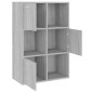 vidaXL Ντουλάπι Αποθήκευσης Γκρι Sonoma 60 x 29,5 x 90 εκ.