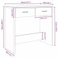 vidaXL Γραφείο Καπνιστή Δρυς 80 x 40 x 75 εκ. από Επεξεργασμένο Ξύλο