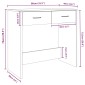 vidaXL Γραφείο Καφέ Δρυς 80 x 40 x 75 εκ. από Επεξεργασμένο Ξύλο