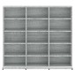 vidaXL Έπιπλο για CD Γκρι Sonoma 102x23x89,5 εκ. Επεξεργασμένο Ξύλο