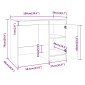 vidaXL Γραφείο Γκρι Sonoma 100x50x76 εκ. από Επεξεργασμένο Ξύλο