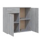 vidaXL Ντουλάπι Γκρι Sonoma 80 x 36 x 75 εκ. από Επεξεργασμένο Ξύλο