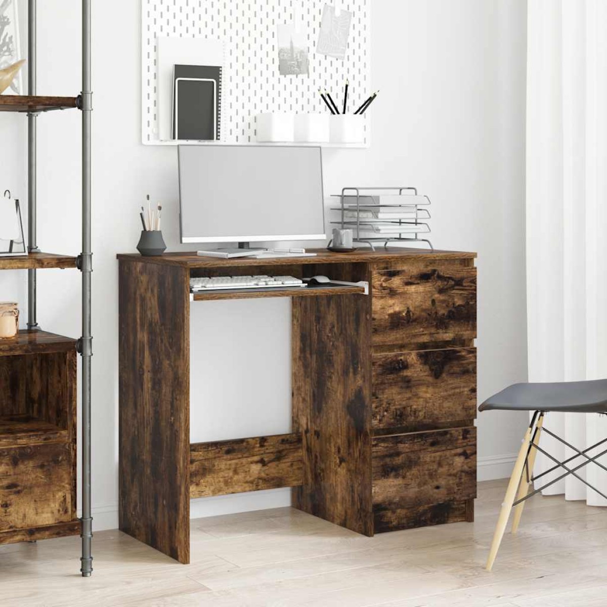 vidaXL Γραφείο Καπνιστή Δρυς 90x45x76 εκ. από Επεξεργασμένο Ξύλο