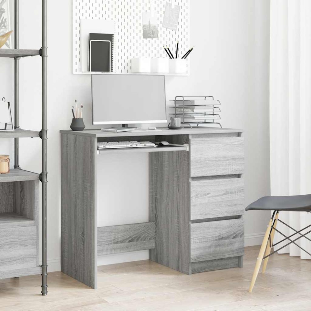 vidaXL Γραφείο Γκρι Sonoma 90x45x76 εκ. από Επεξεργασμένο Ξύλο