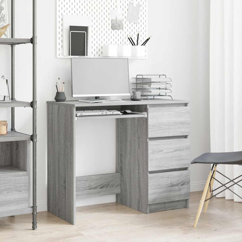 vidaXL Γραφείο Γκρι Sonoma 90x45x76 εκ. από Επεξεργασμένο Ξύλο