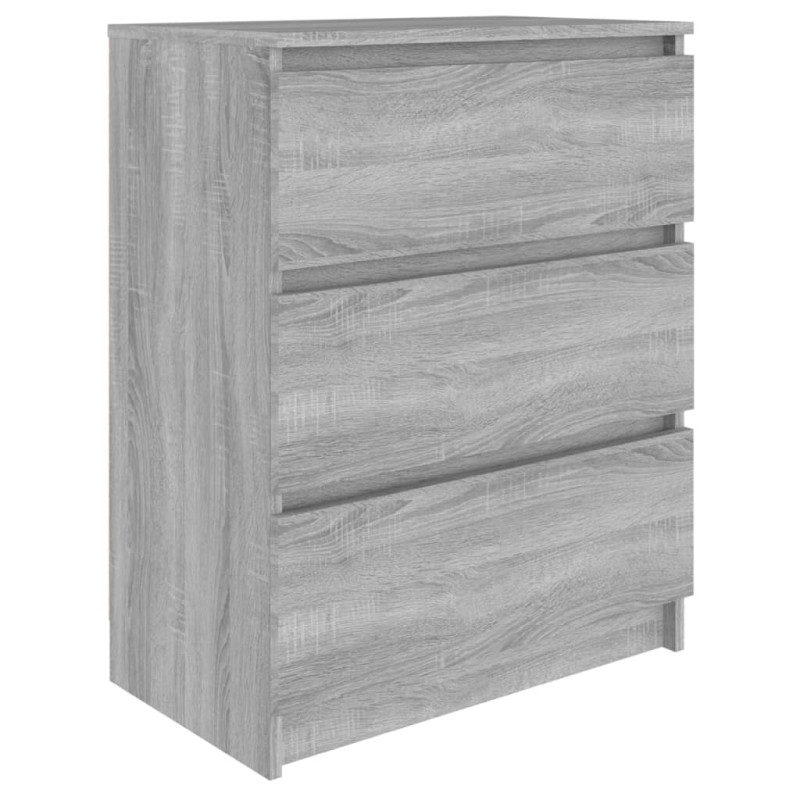 vidaXL Συρταριέρα Γκρι Sonoma 60 x 35 x 76 εκ. από Επεξεργασμένο Ξύλο
