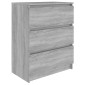 vidaXL Συρταριέρα Γκρι Sonoma 60 x 35 x 76 εκ. από Επεξεργασμένο Ξύλο