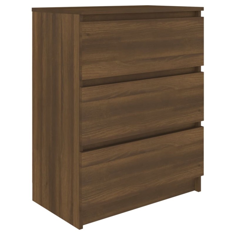 vidaXL Συρταριέρα Καφέ Δρυς 60 x 35 x 76 εκ. Επεξεργασμένο Ξύλο