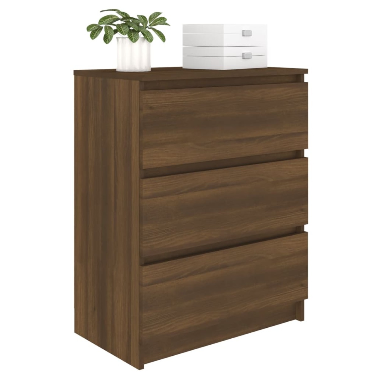 vidaXL Συρταριέρα Καφέ Δρυς 60 x 35 x 76 εκ. Επεξεργασμένο Ξύλο
