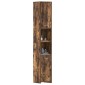 vidaXL Ντουλάπι Μπάνιου Καπνιστή Δρυς 30x30x183,5 εκ. Επεξεργ. Ξύλο