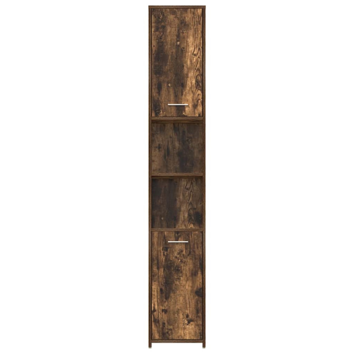 vidaXL Ντουλάπι Μπάνιου Καπνιστή Δρυς 30x30x183,5 εκ. Επεξεργ. Ξύλο