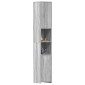 vidaXL Ντουλάπι Μπάνιου Γκρι Sonoma 30x30x183,5 εκ. Επεξεργασμένο Ξύλο