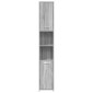 vidaXL Ντουλάπι Μπάνιου Γκρι Sonoma 30x30x183,5 εκ. Επεξεργασμένο Ξύλο