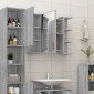 vidaXL Ντουλάπι Καθρέπτης Μπάνιου Γκρι Sonoma 80x20,5x64 εκ Επεξ. Ξύλο