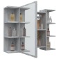 vidaXL Ντουλάπι Καθρέπτης Μπάνιου Γκρι Sonoma 80x20,5x64 εκ Επεξ. Ξύλο