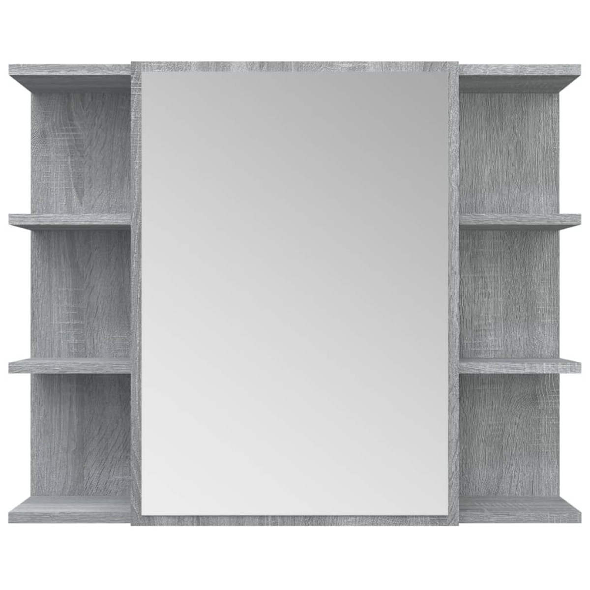 vidaXL Ντουλάπι Καθρέπτης Μπάνιου Γκρι Sonoma 80x20,5x64 εκ Επεξ. Ξύλο