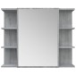 vidaXL Ντουλάπι Καθρέπτης Μπάνιου Γκρι Sonoma 80x20,5x64 εκ Επεξ. Ξύλο