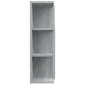 vidaXL Ντουλάπι Καθρέπτης Μπάνιου Γκρι Sonoma 80x20,5x64 εκ Επεξ. Ξύλο