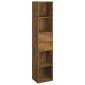vidaXL Βιβλιοθήκη Καπνιστή Δρυς 36x30x171 εκ. από Επεξεργασμένο Ξύλο