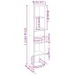 vidaXL Βιβλιοθήκη Καπνιστή Δρυς 36x30x171 εκ. από Επεξεργασμένο Ξύλο